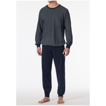 Schiesser Herren langer Schlafanzug Comfort Essentials