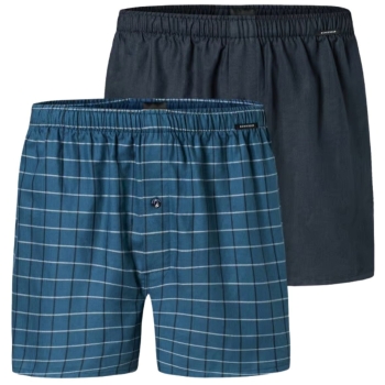 Schiesser Herren Pants mit Eingriff 2er Pack Boxershorts Webware