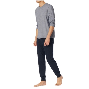 Schiesser Herren langer Schlafanzug Casual Essentials