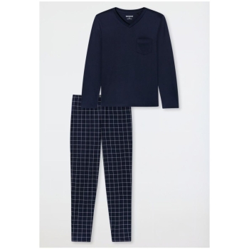 Preview: Schiesser Herren langer Schlafanzug Fine Interlock