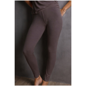 Preview: Nina von C. Damen lange Unterhose Bamboo Rib Leggings Viskose