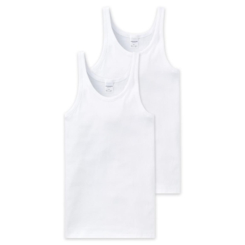 Schiesser Herren Unterhemden Essentials 2er Pack Sportjacken Feinripp