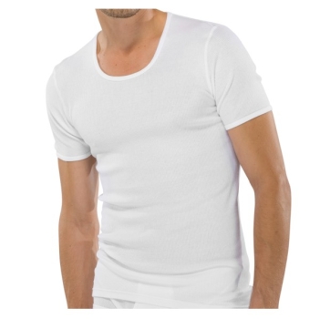 Schiesser Herren halbarm Unterhemd Essentials Shirt 1/2 Arm Doppelripp