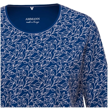 Ammann Damen langer Schlafanzug Fashion Pyjama lang