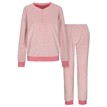 In Linea Damen langer Schlafanzug Secret Frottee Pyjama lang