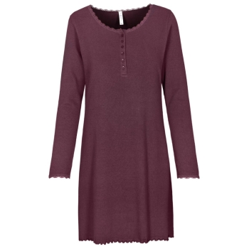 In Linea Damen langarm Nachthemd Secret Premium Rib Sleepshirt