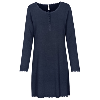 Preview: In Linea Damen langarm Nachthemd Secret Premium Rib Sleepshirt