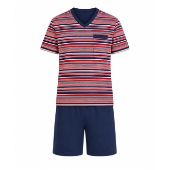 Preview: ESGE Herren kurzer Schlafanzug Fashion Pyjama kurz