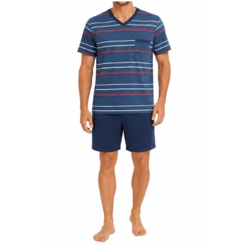 ESGE Herren kurzer Schlafanzug Fashion Pyjama kurz