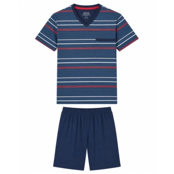 Preview: ESGE Herren kurzer Schlafanzug Fashion Pyjama kurz