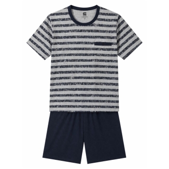Preview: Cito Herren kurzer Schlafanzug Cotton Pure Fashion Pyjama kurz