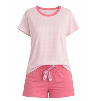 Preview: Pompadour Damen kurzer Schlafanzug Fashion Pyjama kurz