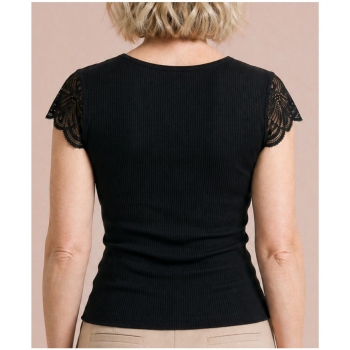 Preview: Nina von C. Wool Silk Deluxe Halbarm-Shirt Merinowolle/Seide