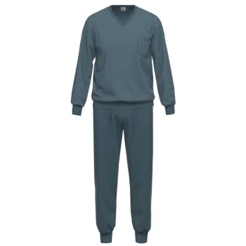 Ammann Herren langer Schlafanzug Nightwear Pyjama lang