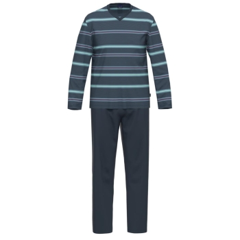 Ammann Herren langer Schlafanzug Nightwear Pyjama lang
