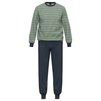 Ammann Herren langer Schlafanzug Nightwear Frottee Pyjama lang