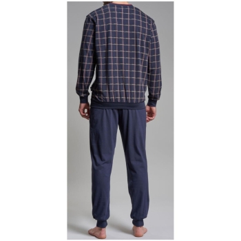 Götzburg Herren langer Schlafanzug Bronx 1/1 Arm Pyjama