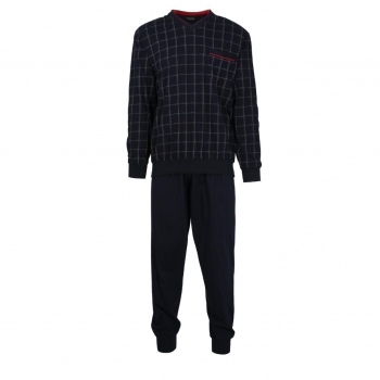 Götzburg Herren langer Schlafanzug Bronx 1/1 Arm Pyjama
