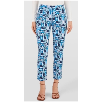 Robell Damen 7/8 Hose Bella 09 Slim fit Alloverprint Bengalin Sommerqualität