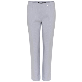 Robell Damen 7/8 Hose Bella 09 Slim fit Pünktchenhose