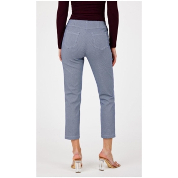 Robell Damen 7/8 Hose Bella 09 Slim fit Pünktchenhose