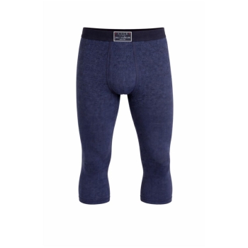 Preview: Esge Herren 3/4 lange Unterhose Jeans Feinripp mit Eingriff