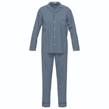 Seidensticker Herren langer Schlafanzug Nightwear Pyjama lang