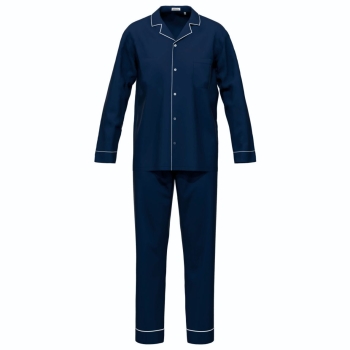 Seidensticker Herren langer Schlafanzug Nightwear Pyjama lang