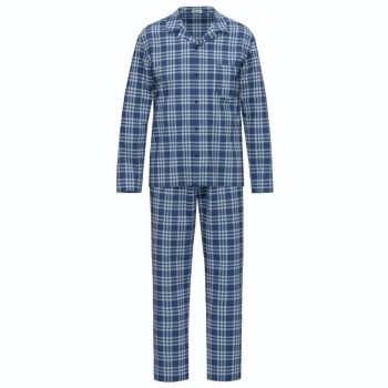 Seidensticker Herren langer Schlafanzug Nightwear Pyjama lang