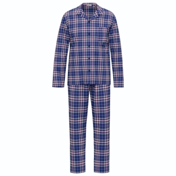 Seidensticker Herren langer Schlafanzug Nightwear Pyjama lang