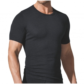 Götzburg Herren Unterhemd Premium Feinripp Ringel Shirt 1/2 Arm