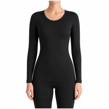 Pompadour Damen langarm Unterhemd Intime 1/1 Arm Shirt Micro Modal