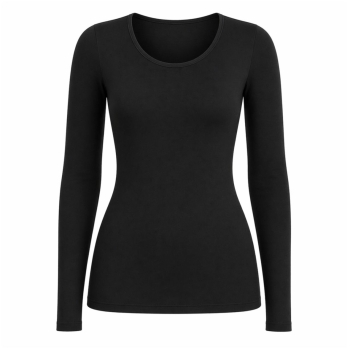 Preview: Pompadour Damen langarm Unterhemd Intime 1/1 Arm Shirt Micro Modal