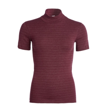Conta Damen halbarm Unterhemd mit Stehkragen Thermo Shirt 1/4 Arm