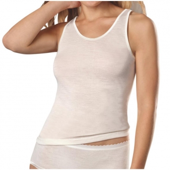 Conta Damen Unterhemd Schurwolle/Modal Achselhemd