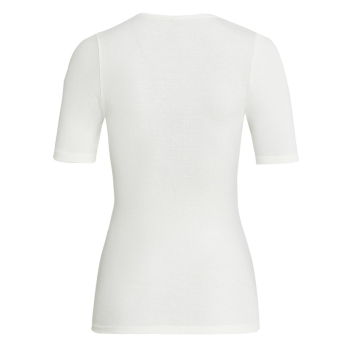 Conta Damen halbarm Unterhemd Angora/Baumwolle Spenzer 1/4 Arm mit Spitze