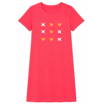 Preview: Pompadour Damen kurzarm Nachthemd Loungewear Sleepshirt