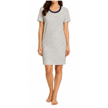 Pompadour Damen kurzarm Nachthemd Loungewear Sleepshirt