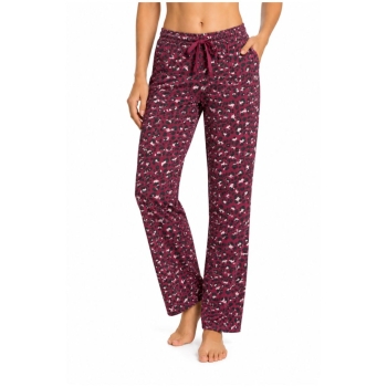Pompadour Damen lange Schlafhose Loungewear Pyjamahose