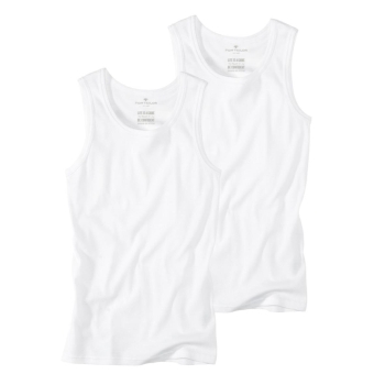 Tom Tailor Herren Tank-Top Doppelripp Garron 2er Pack