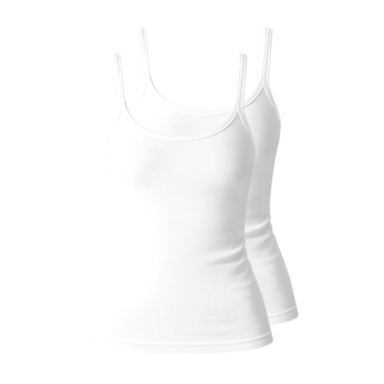 Pompadour Damen Unterhemden Organic Cotton 2er Pack Trägerhemden