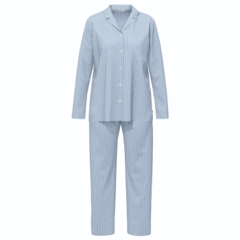 Seidensticker Damen langer Schlafanzug Nightwear Pyjama lang