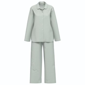 Seidensticker Damen langer Schlafanzug Nightwear Pyjama lang