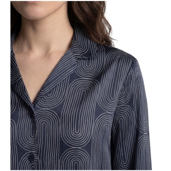 Seidensticker Damen langer Schlafanzug Nightwear Classic Pyjama lang