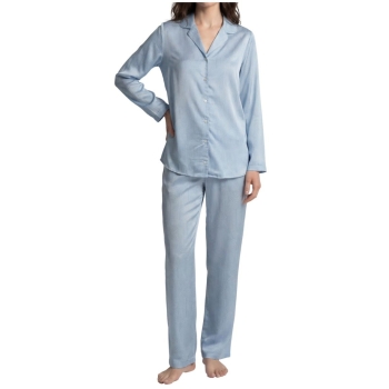 Seidensticker Damen langer Schlafanzug Nightwear Classic Pyjama lang