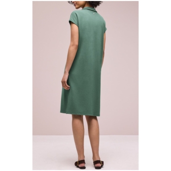 Preview: Street One Damen Kleid knielang Split Neck mit Kragen