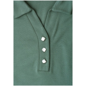 Preview: Street One Damen Kleid knielang Split Neck mit Kragen
