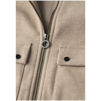 Preview: Street One Damen Jacke Wolloptik mit abnehmbarem Kragen