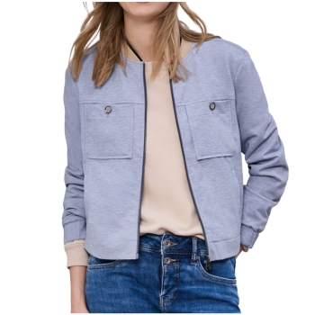 Street One Damen Blouson Melange-Look mit Zipper