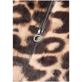 Preview: Street One Damen Blouson mit Leo-Print kurze Jacke Fake Fur